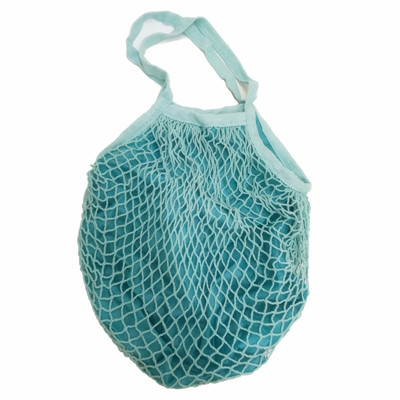 Cotton mesh bag with polyester lining